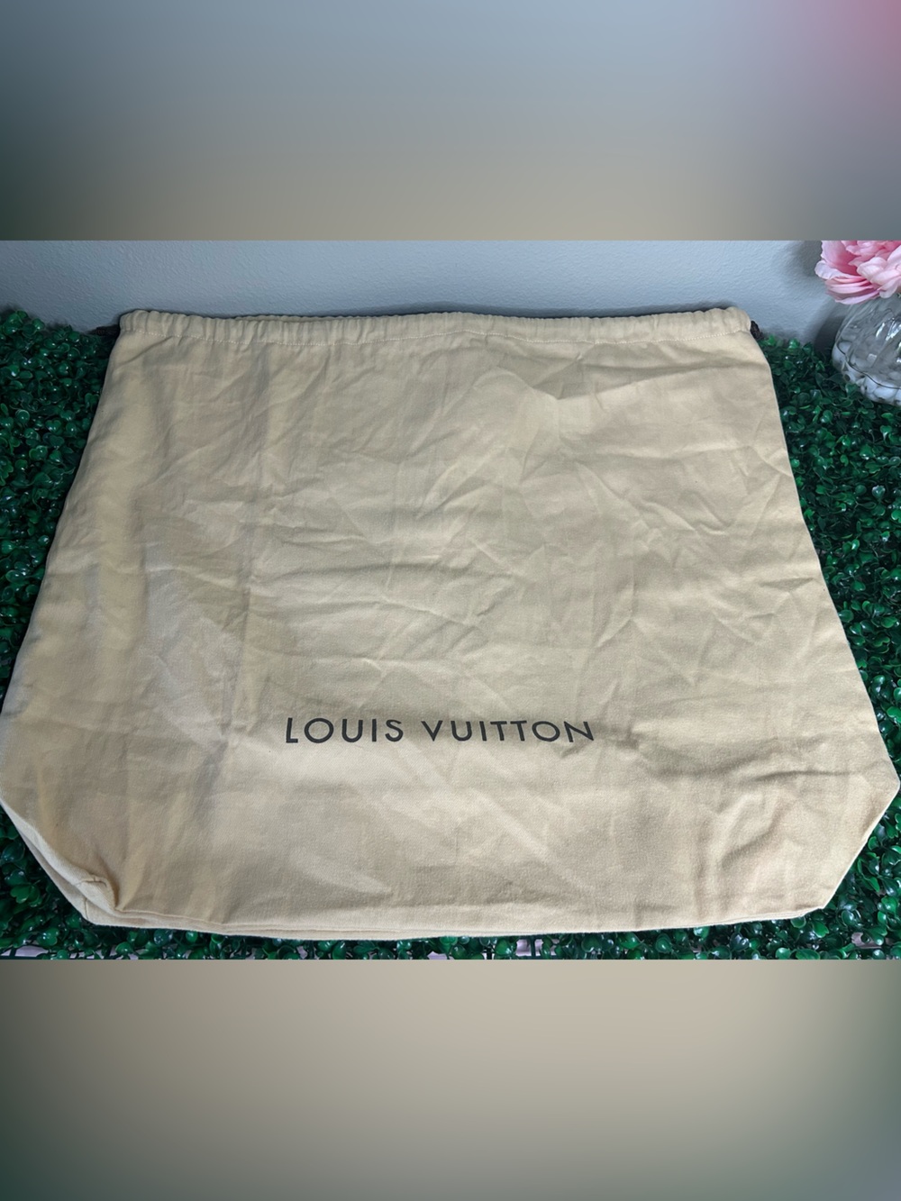 Louis Vuitton Large Drawstring Dust Bag Cover Storage Bag 23” x 20”